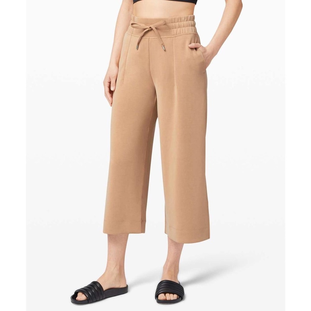 Lululemon Wide-Leg Cropped Drawstring Pants - Camel